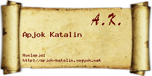 Apjok Katalin névjegykártya