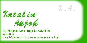 katalin apjok business card